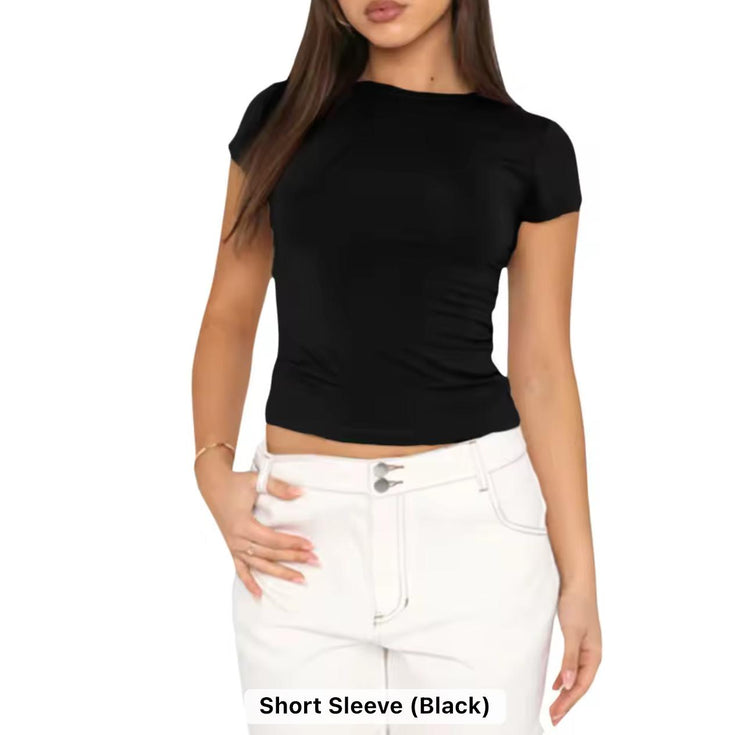 Fluxa Ladies Short sleeve T-shirt (Black) - Waaka