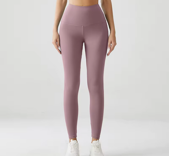 Diva High Waist Leggings(Mauve Pink) - Waaka