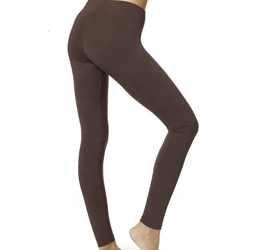 Diva High Waist Leggings(Coffee Brown) - Waaka