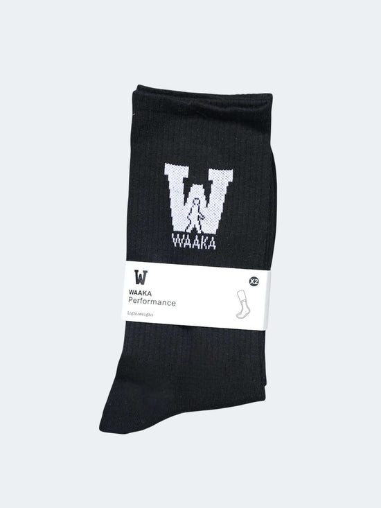 J5 Unisex Performance 2-Pack Socks (Black) - Waaka