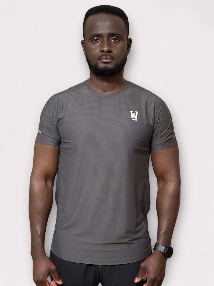 Surge Patterned Active T-Shirt [Dark-Grey] - Waaka