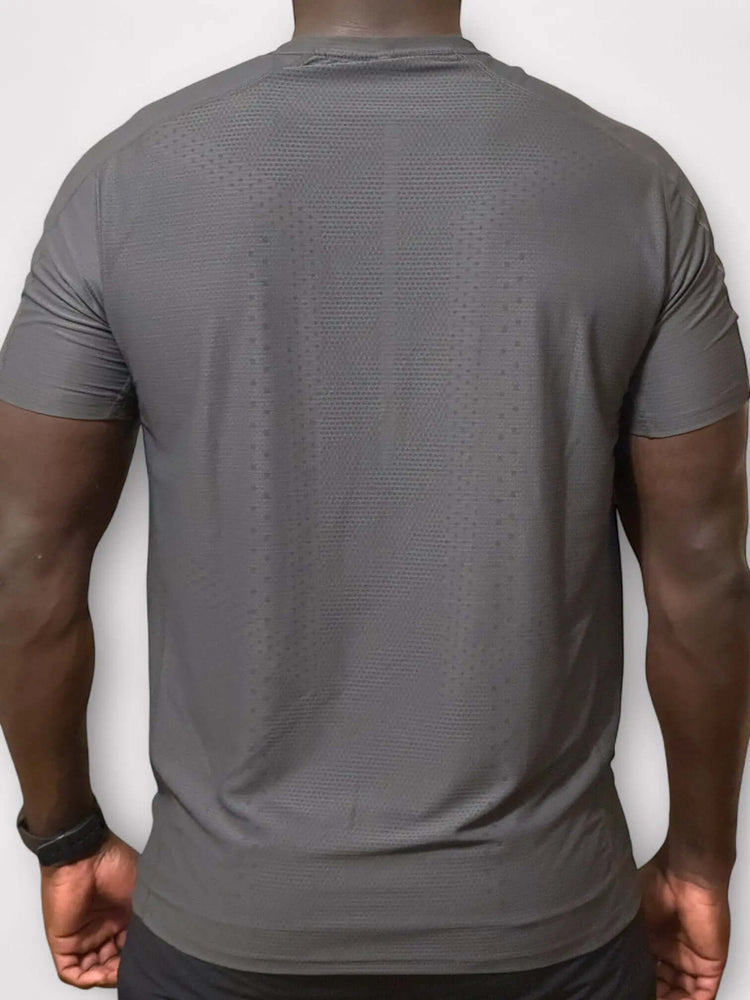 Surge Patterned Active T-Shirt [Dark-Grey] - Waaka