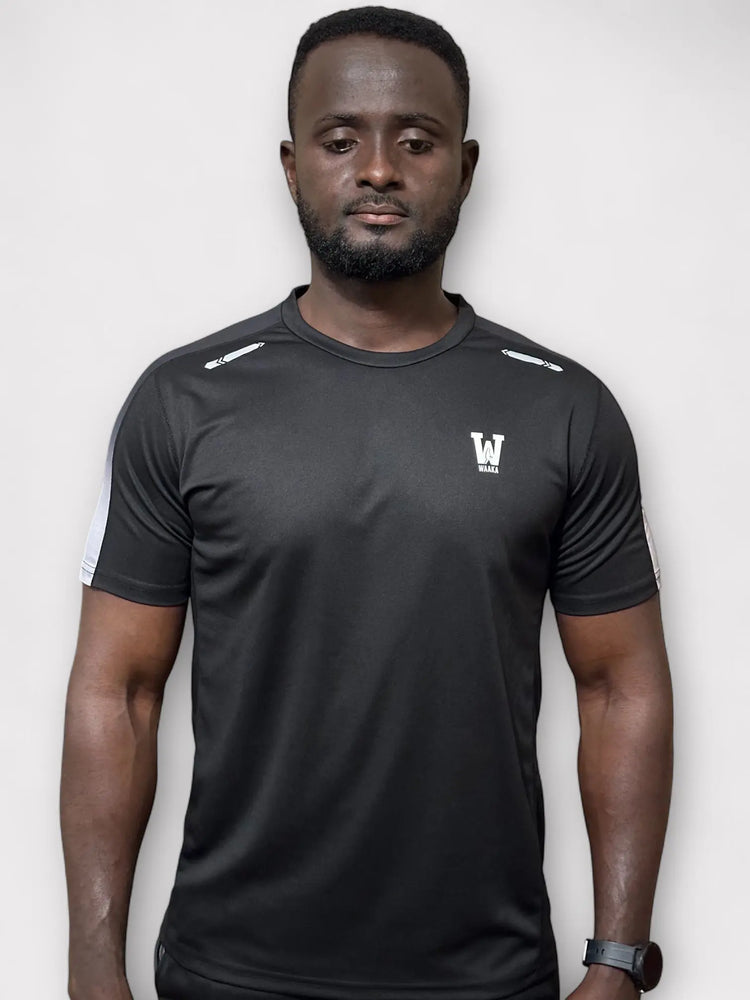 Eco Training T-Shirt [Black-Grey] - Waaka