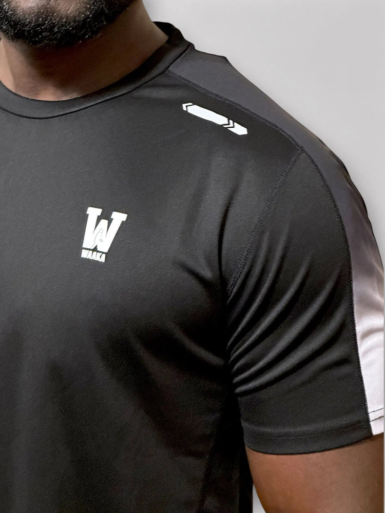 Eco Training T-Shirt [Black-Grey] - Waaka