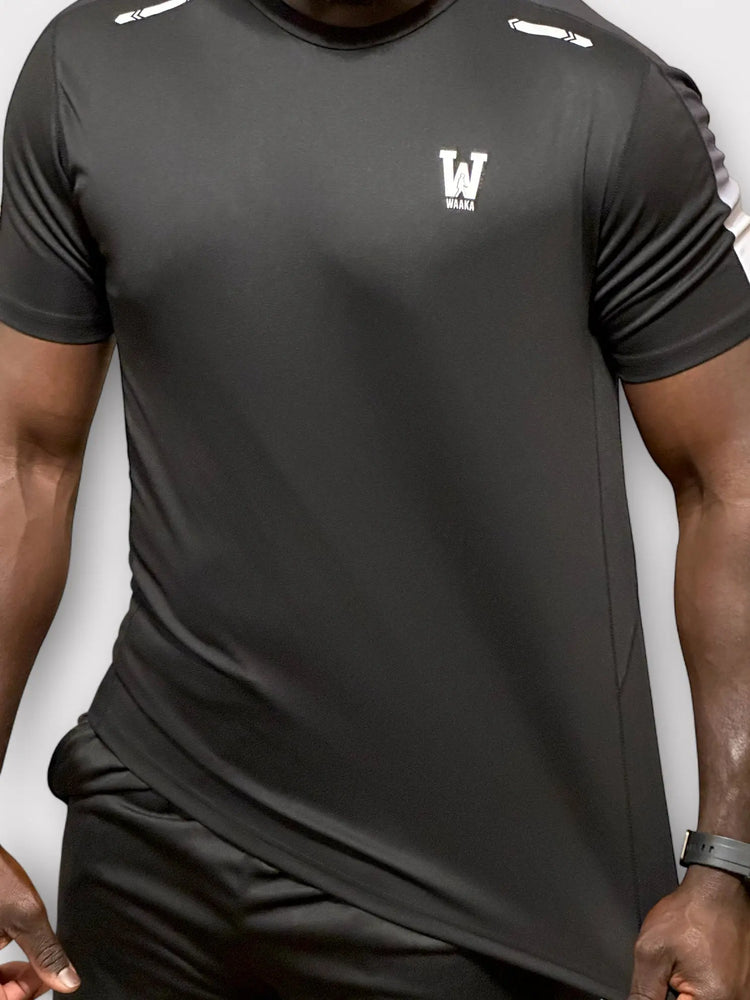 Eco Training T-Shirt [Black-Grey] - Waaka