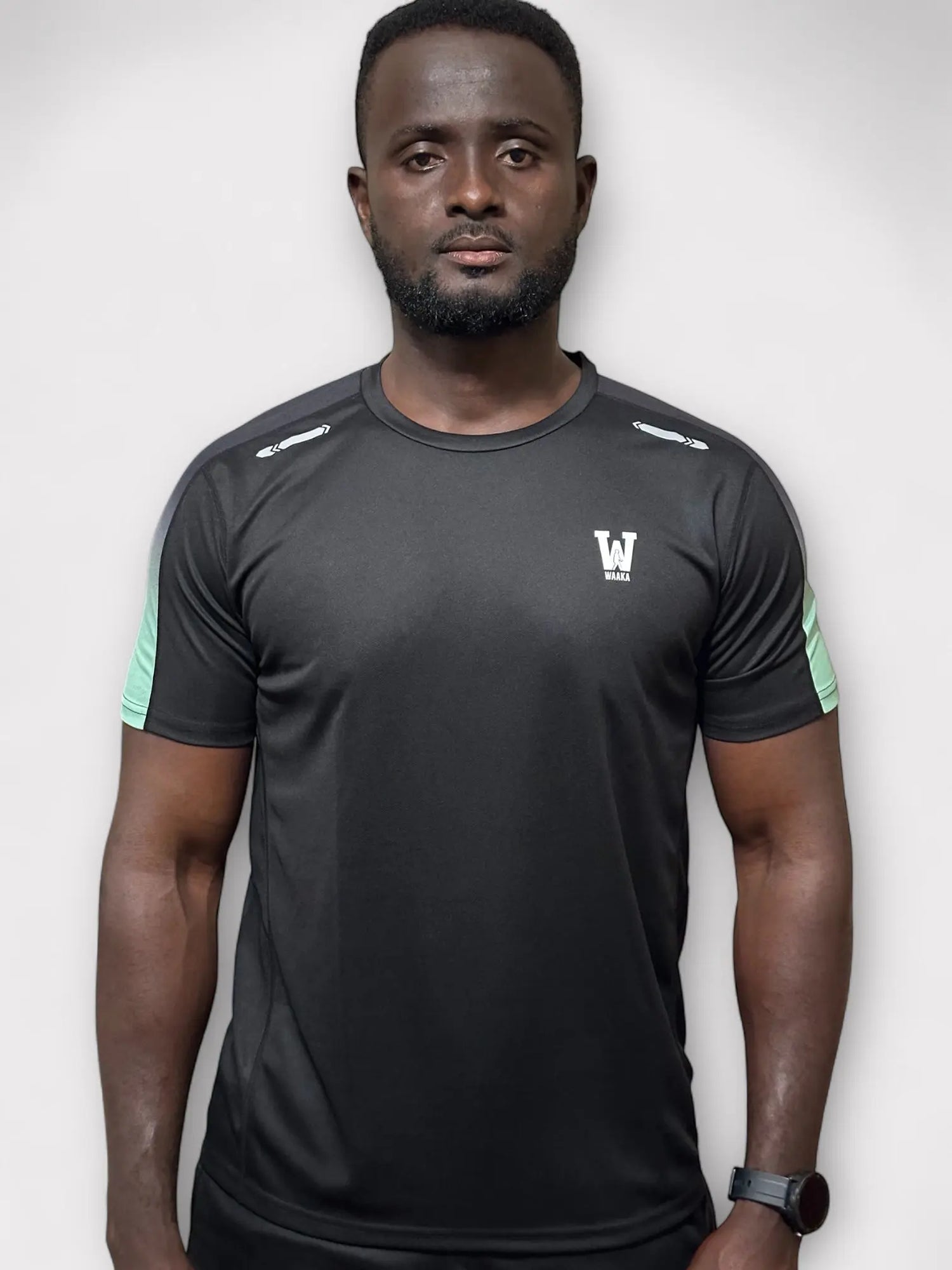 Eco Training T-Shirt [Black-Green] - Waaka