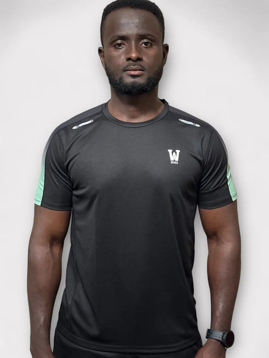 Eco Training T-Shirt [Black-Green] - Waaka