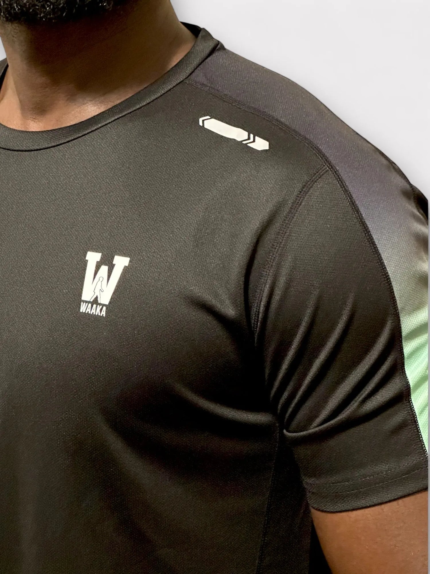 Eco Training T-Shirt [Black-Green] - Waaka
