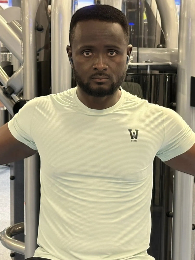 Surge Patterned Active T-Shirt [Mint-Green] - Waaka