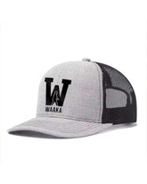 Gray and black cap with &