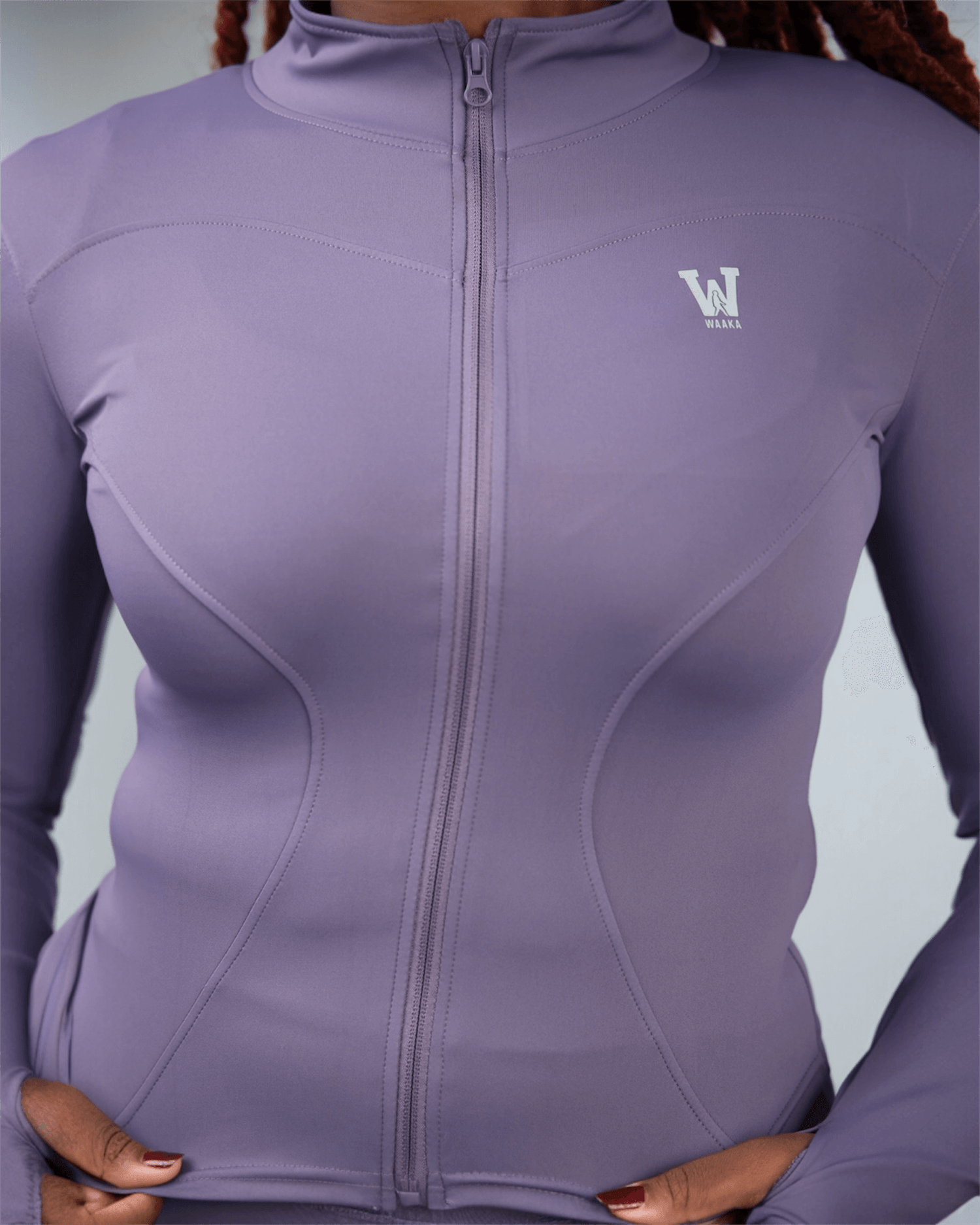 Ignite Zip Up Slim Fit Jacket (Purple) Waaka