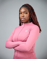 ignite zip up slim fit jacket pink 